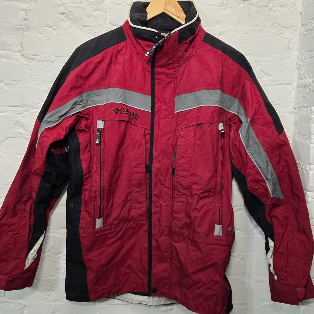 COLUMBIA Interchange Jacket Mens [Size] Red Black 3-in-1 Ski Snow Shell Liner
